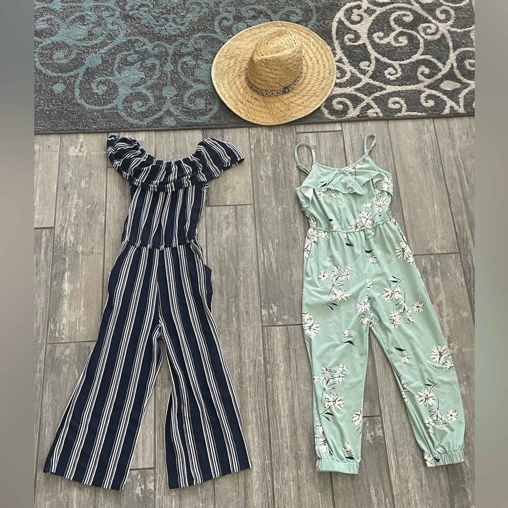 Perfect for back to school!  Girls size 8 jumpsuits!  Like new!